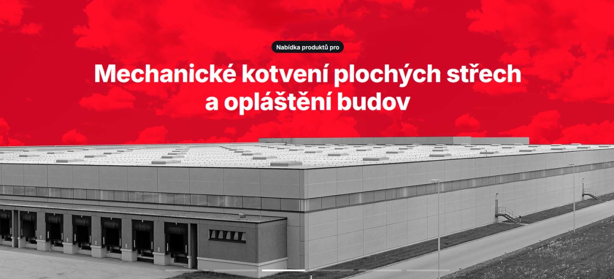 Mechanické kotvení plochých střech a budov
