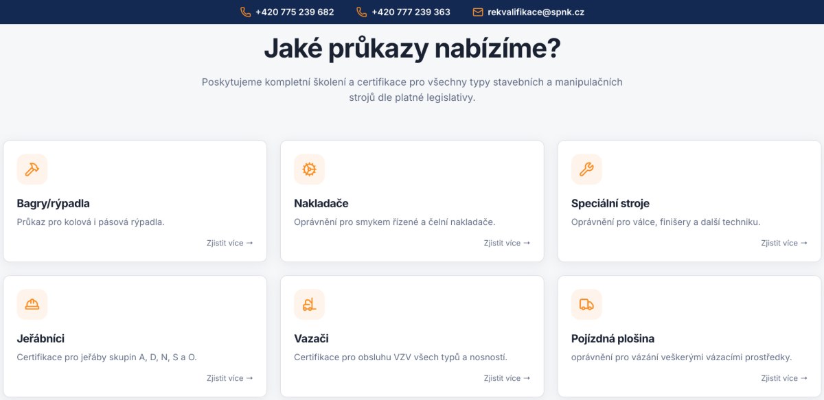Kurzy a školení